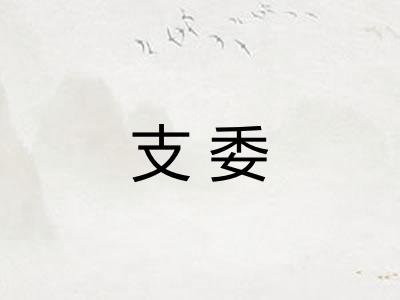 支委 支委