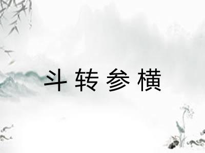 斗转参横