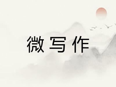 微写作 微写作