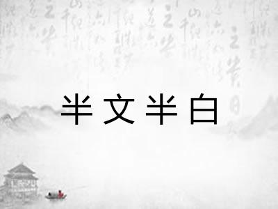 半文半白