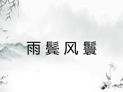 雨鬓风鬟