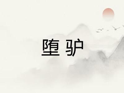 堕驴 堕驴