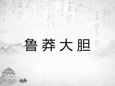鲁莽大胆