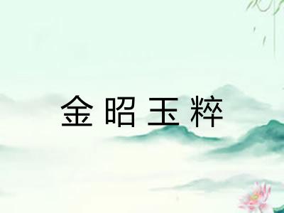 金昭玉粹 金昭玉粹