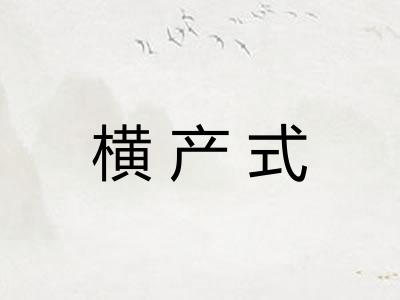横产式