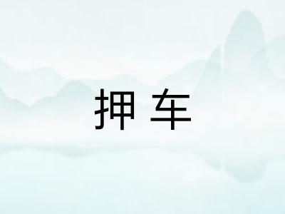 押车 押车