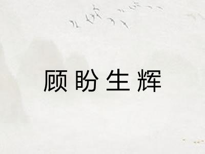 顾盼生辉 顾盼生辉