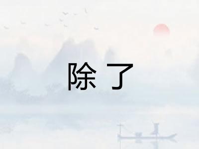 除了