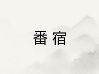 番宿