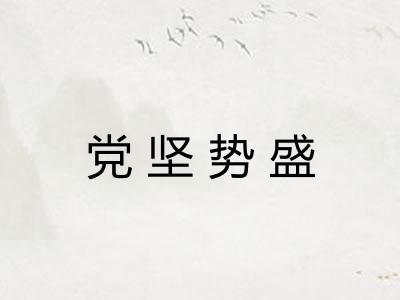 党坚势盛