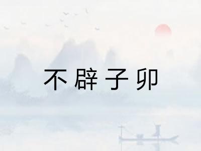 不辟子卯