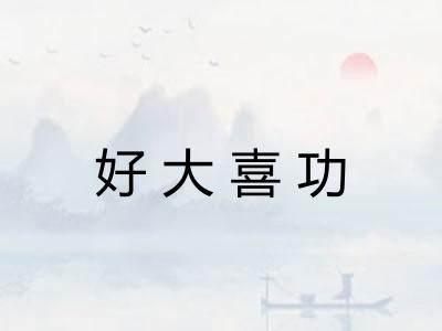 好大喜功