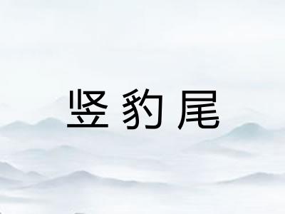 竖豹尾