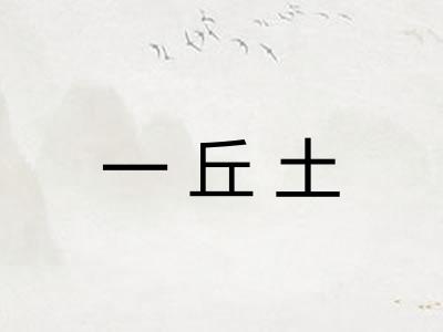 一丘土