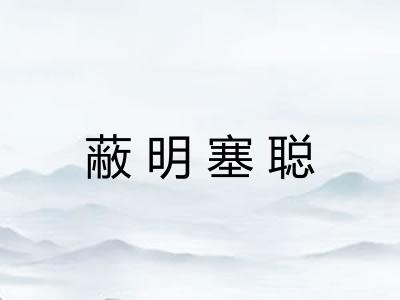 蔽明塞聪