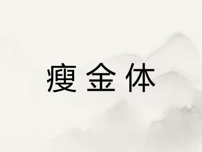 瘦金体