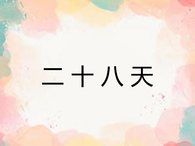 二十八天 二十八天