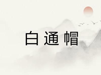 白通帽 白通帽