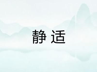 静适