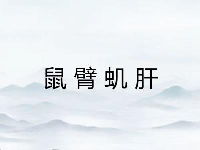 鼠臂虮肝