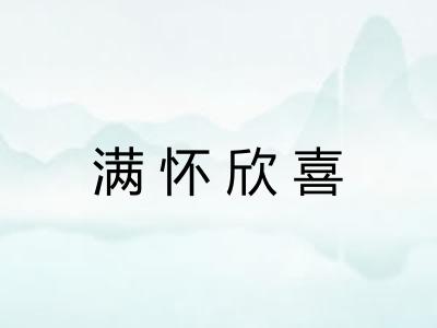 满怀欣喜 满怀欣喜