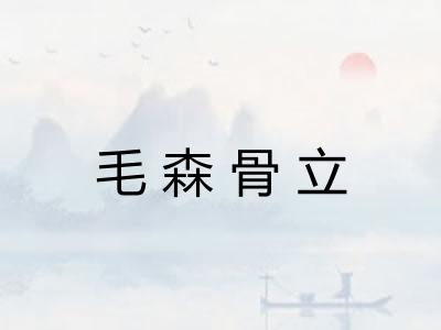毛森骨立