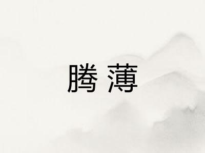 腾薄 腾薄