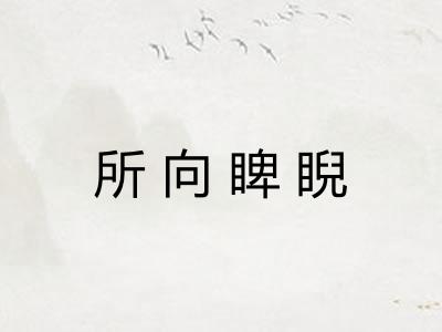 所向睥睨 所向睥睨