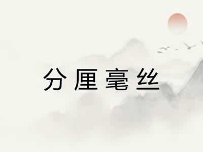 分厘毫丝