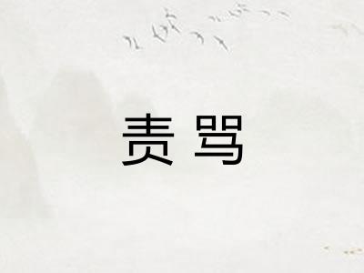 责骂 责骂