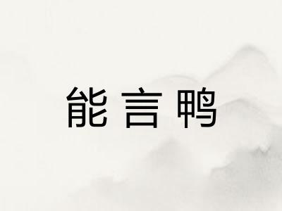 能言鸭 能言鸭