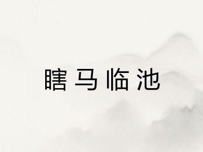 瞎马临池