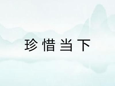 珍惜当下 珍惜当下
