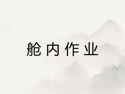 舱内作业