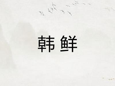 韩鲜 韩鲜