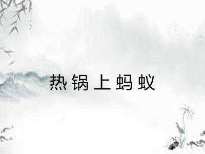热锅上蚂蚁