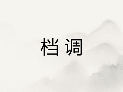 档调