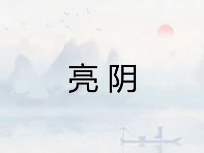 亮阴