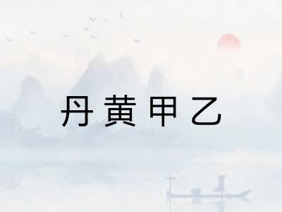 丹黄甲乙 丹黄甲乙