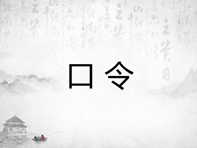 口令 口令