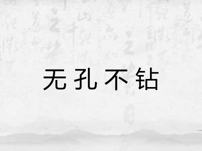 无孔不钻