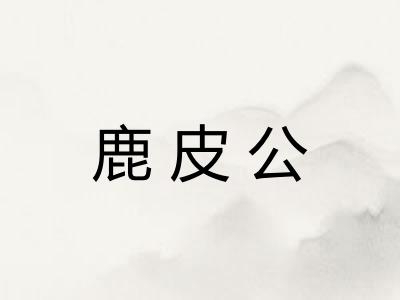鹿皮公