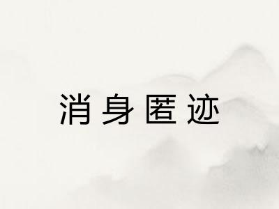 消身匿迹