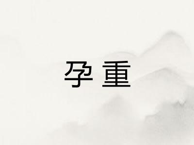 孕重 孕重