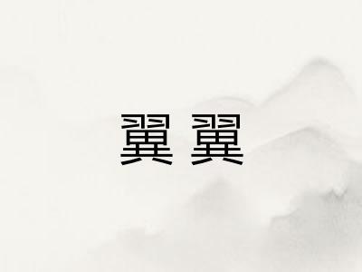 翼翼