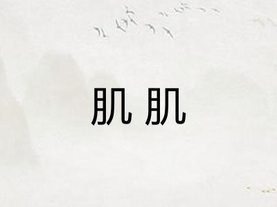 肌肌 肌肌