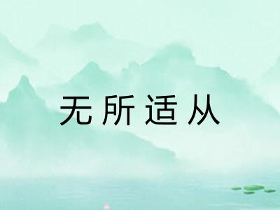 无所适从 无所适从