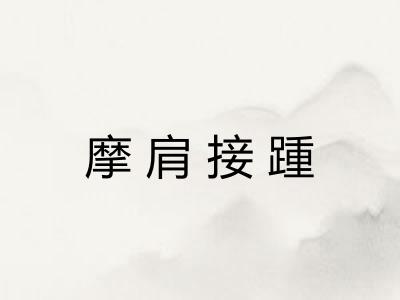 摩肩接踵