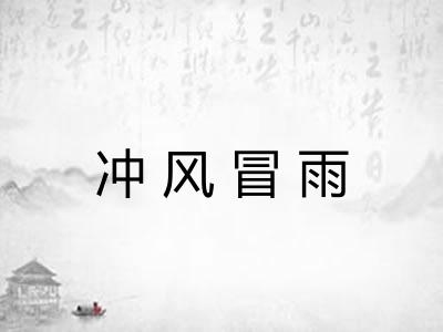 冲风冒雨