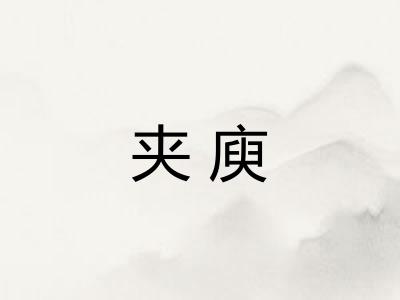 夹庾